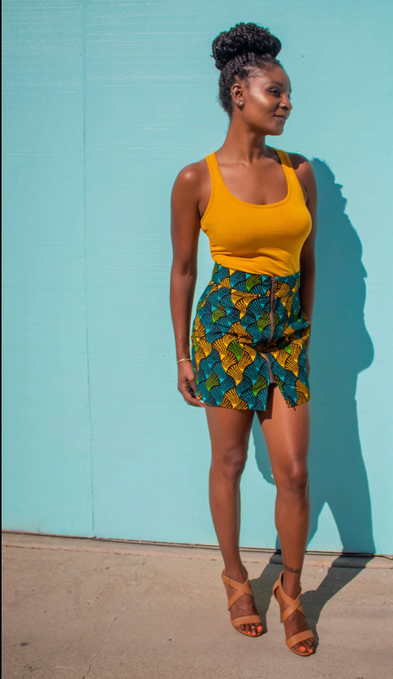 Amaka Front Zip Skirt