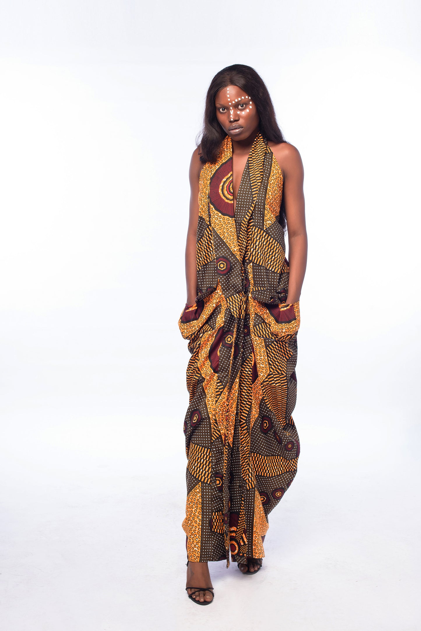 Ngozi Oversized Halter Cargo Dress