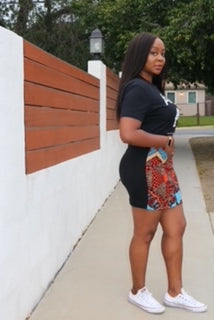 Nlecha Two-Tone Mini Skirt