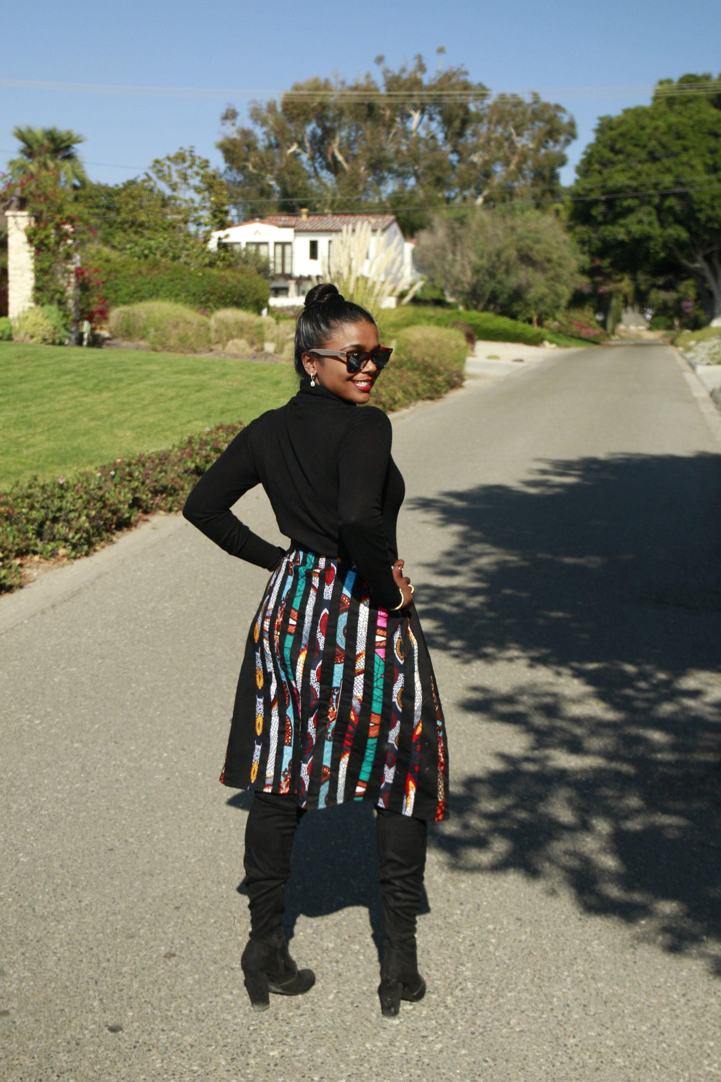 Obi Uto Multi-Stripe Skirt
