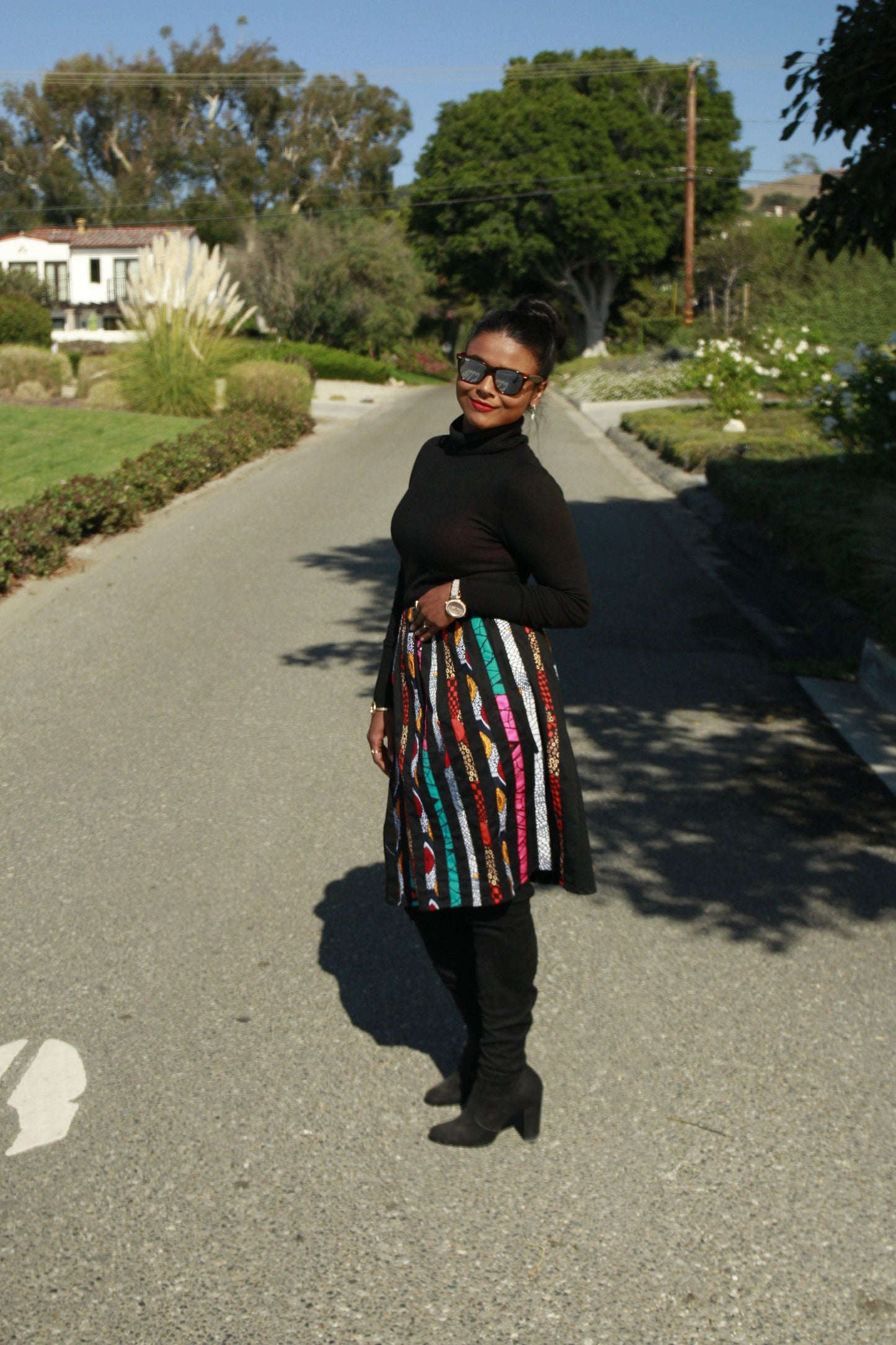Obi Uto Multi-Stripe Skirt